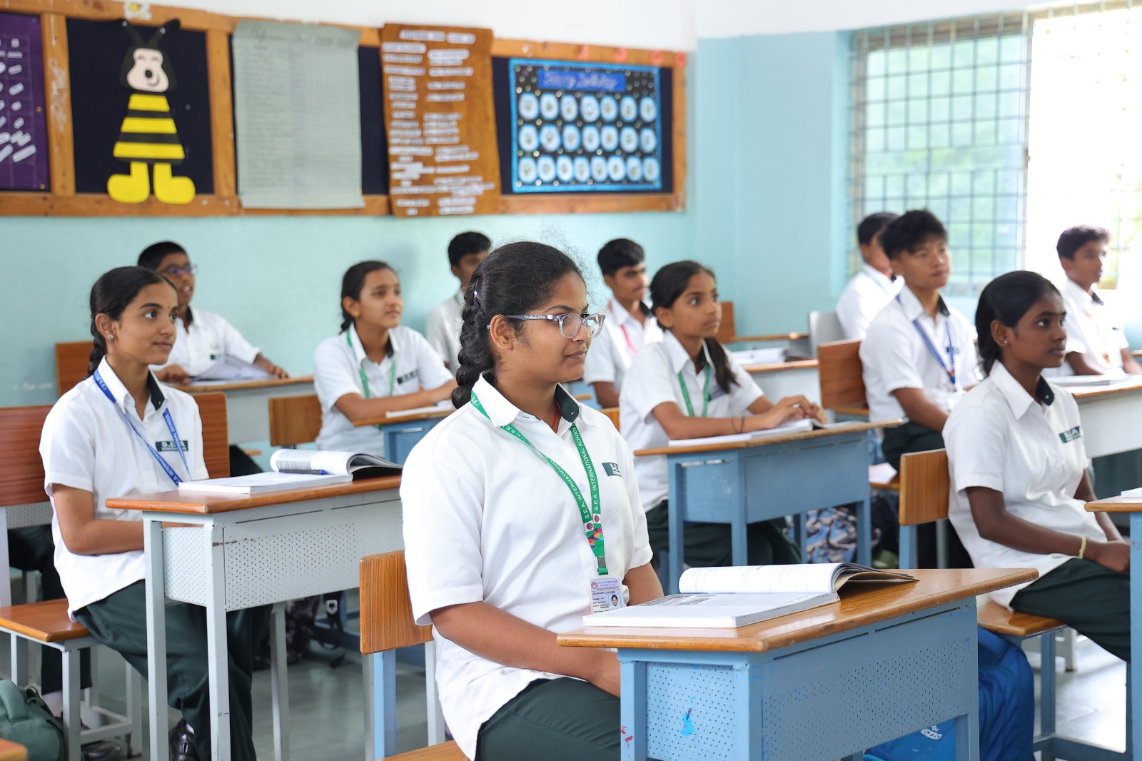 Secondary students in classroom